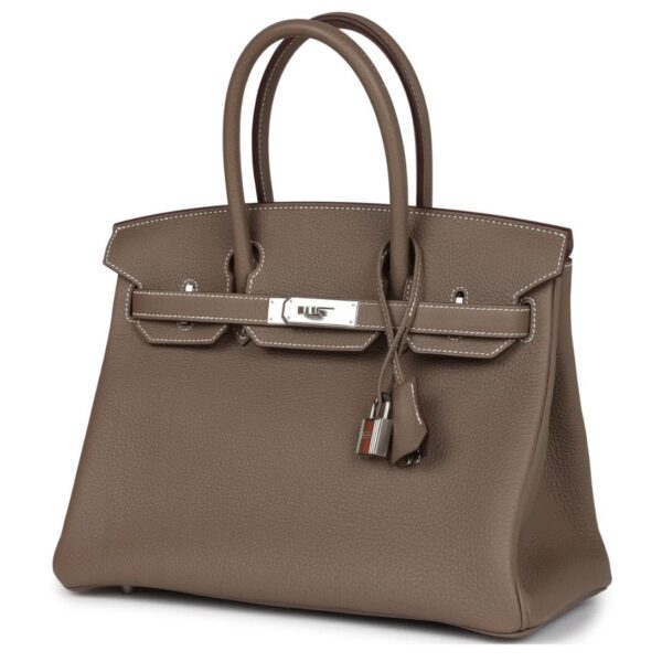HERMÈS BIRKIN 30 ETOUPE TOGO PALLADIUM HARDWARE - Image 3