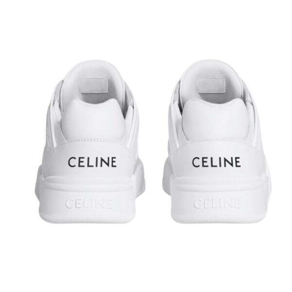 CELINE TRAINER CT 07 LOW LACE UP SNEAKER IN CALFSKIN OPTIC WHITE - Image 4