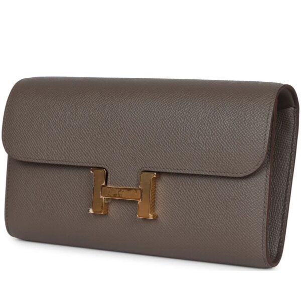 HERMÈS CONSTANCE WALLET TO GO ETAIN EPSOM GOLD HARDWARE - Image 3