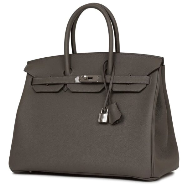 HERMÈS BIRKIN 35 GRIS MEYER TOGO PALLADIUM HARDWARE - Image 3
