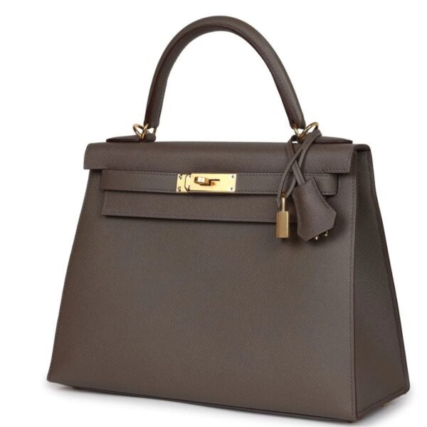 HERMÈS KELLY SELLIER 28 ETAIN EPSOM GOLD HARDWARE - Image 3