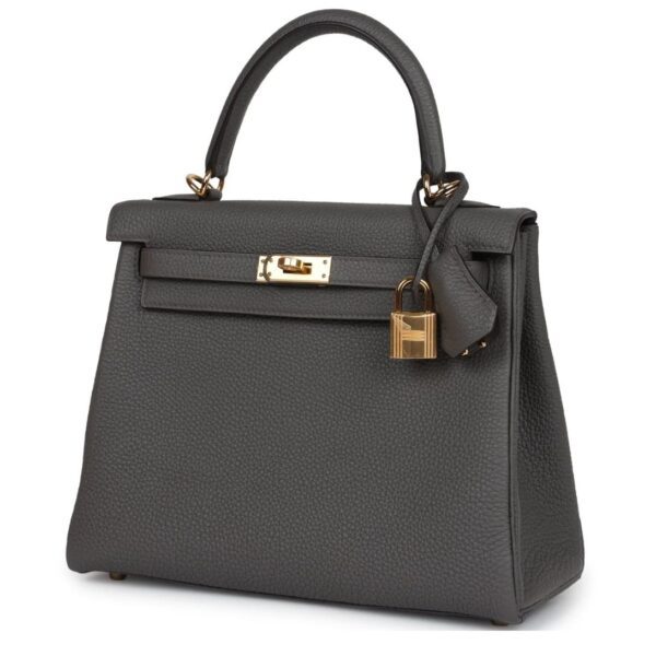 HERMÈS KELLY RETOURNE 25 ETAIN TOGO GOLD HARDWARE - Image 3