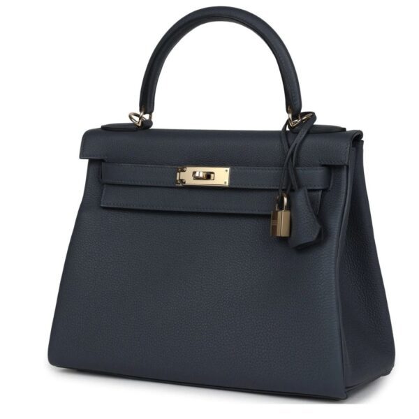 HERMÈS KELLY RETOURNE 28 GRIS MISTY TOGO PERMABRASS HARDWARE - Image 3