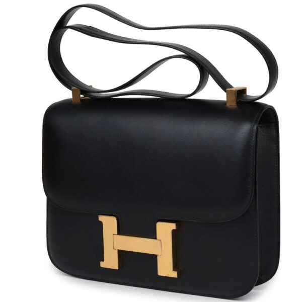 VINTAGE HERMÈS CONSTANCE 23 BLACK EVERCALF GOLD HARDWARE - Image 3