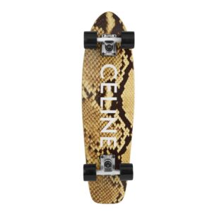 CELINE MINI CRUISER IN WOOD WITH PYTHON AND CELINE PRINT MULTICOLOR