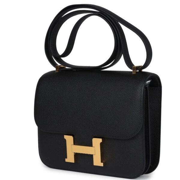 PRE-OWNED HERMÈS CONSTANCE 18 BLACK EPSOM GOLD HARDWARE - Image 3