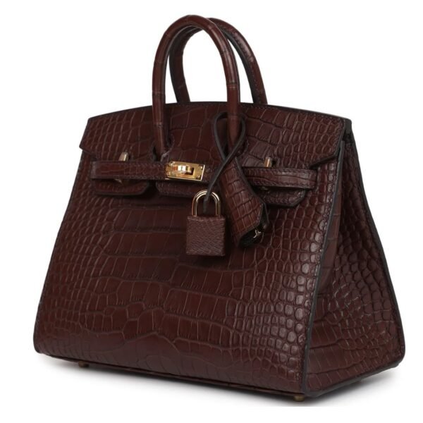 HERMÈS BIRKIN SELLIER 20 HAVANE MATTE ALLIGATOR GOLD HARDWARE - Image 3