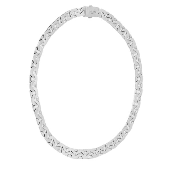 CELINE MESH NECKLACE IN STERLING SILVER WITH RHODIUM FINISH - Image 3