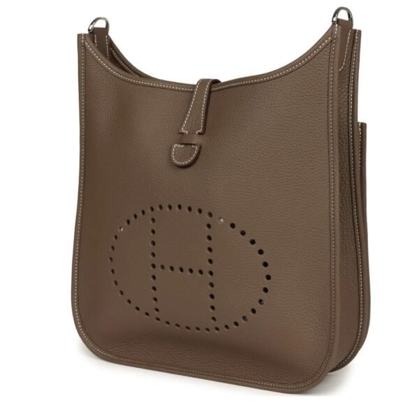 HERMÈS EVELYNE III PM ETOUPE CLEMENCE PALLADIUM HARDWARE - Image 3