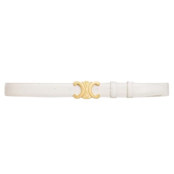 CELINE MEDIUM TRIOMPHE BELT IN TAURILLON LEATHER GLAZED BROWN - Image 12