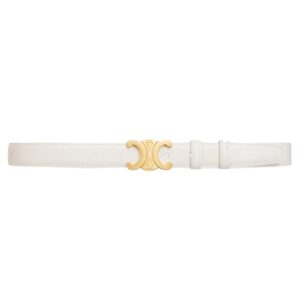 CELINE MEDIUM TRIOMPHE BELT IN TAURILLON LEATHER RICE