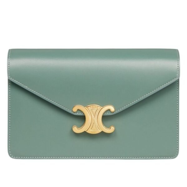 CELINE WALLET ON CHAIN MARGO IN SHINY CALFSKIN NUDE - Image 10