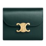 CELINE SMALL FLAP WALLET TRIOMPHE IN SHINY CALFSKIN AMAZONE