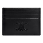 CELINE CARD HOLDER TRIOMPHE IN SHINY CALFSKIN BLACK-BLACK