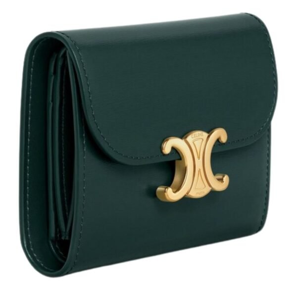 CELINE SMALL FLAP WALLET TRIOMPHE IN SHINY CALFSKIN AMAZONE - Image 16
