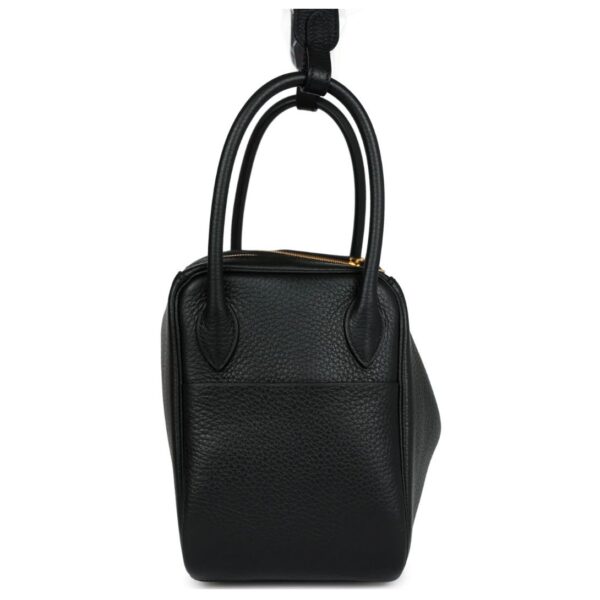HERMÈS LINDY 26 BLACK CLEMENCE GOLD HARDWARE - Image 4