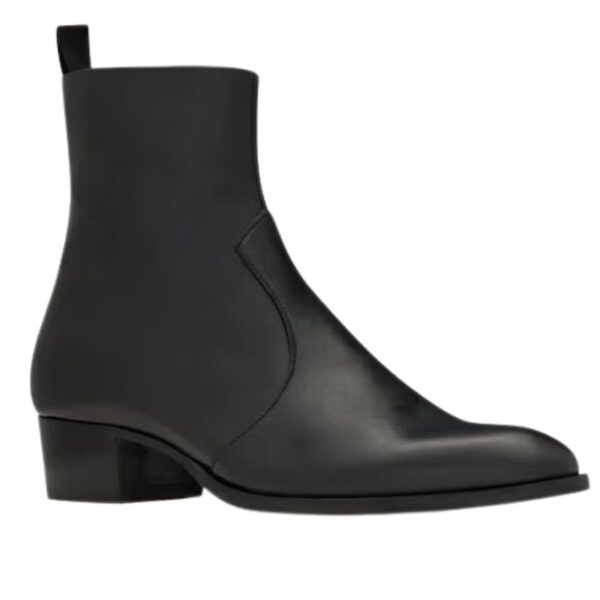 SAINT LAURENT WYATT BOOTS IN SMOOTH LEATHER - Image 4
