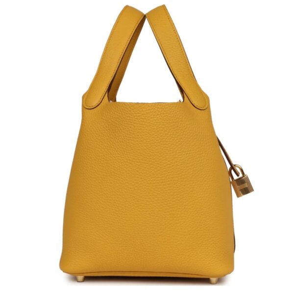 HERMÈS PICOTIN LOCK 18 JAUNE AMBRE CLEMENCE GOLD HARDWARE - Image 4