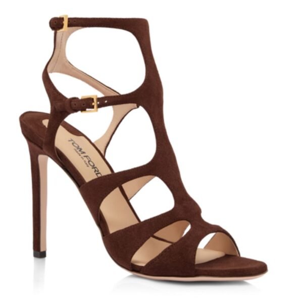 TOM FORD SUEDE LEATHER PARADIS SANDAL DARK WHISKY - Image 4