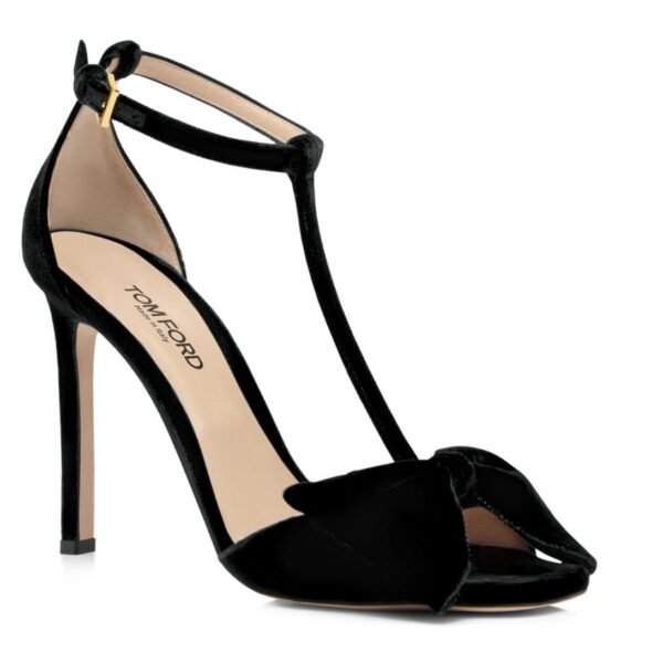 TOM FORD VELVET BRIGITTE SANDAL BLACK - Image 4