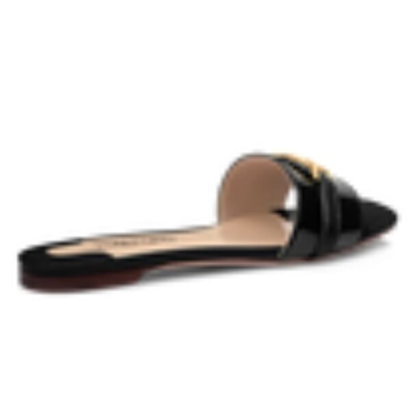 TOM FORD PATENT LEATHER WHITNEY SLIDE BLACK - Image 4