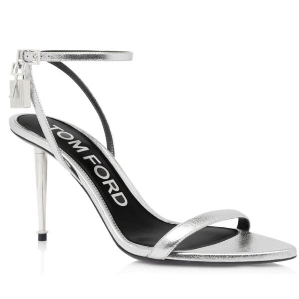 TOM FORD LAMINATED NAPPA LEATHER PADLOCK SANDAL - Image 4