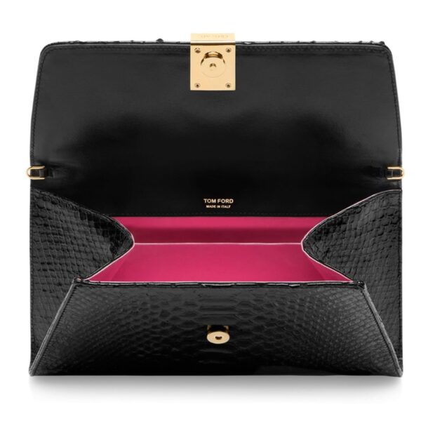 TOM FORD STAMPED PYTHON LEATHER NOBILE CLUTCH - Image 4