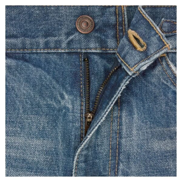 CELINE DYLAN FLARED JEANS WITH SIGNATURE IN UNION WASH DENIM - Image 4