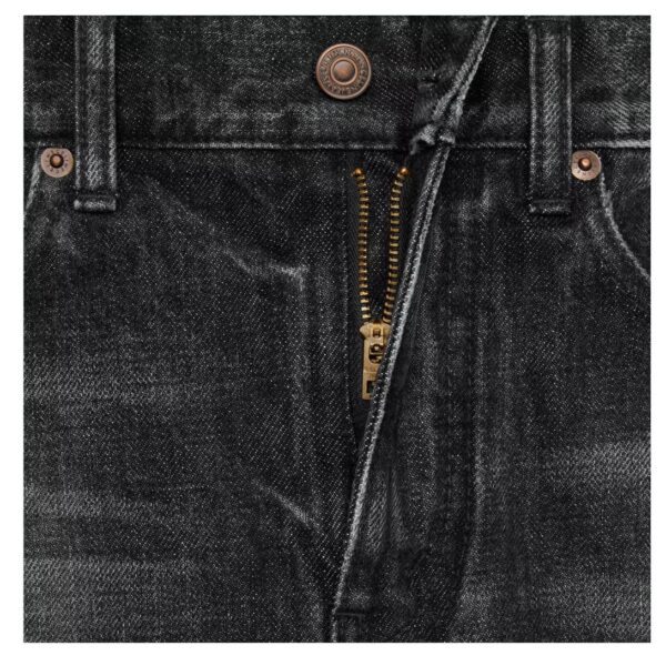 CELINE FLARED SURF JEANS IN BLACK ICE RINSE DENIM - Image 4