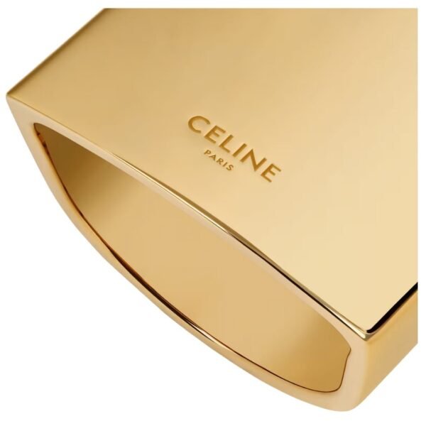 CELINE FORMES ABSTRAITES PYRAMID RING IN BRASS WITH GOLD FINISH - Image 4
