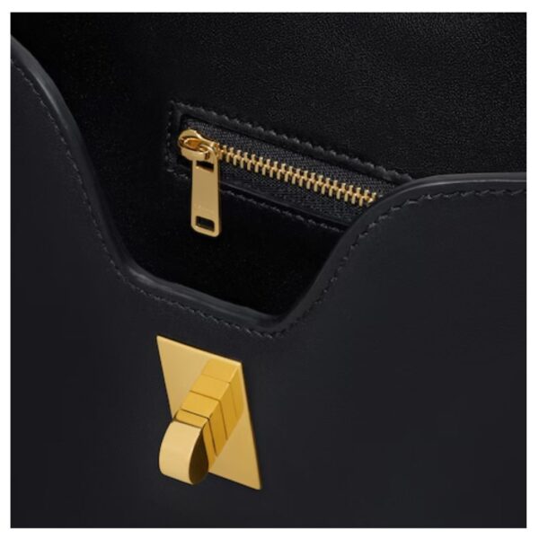 CELINE SMALL CAMILLE 16 SOFT BAG IN SMOOTH CALFSKIN BLACK - Image 9