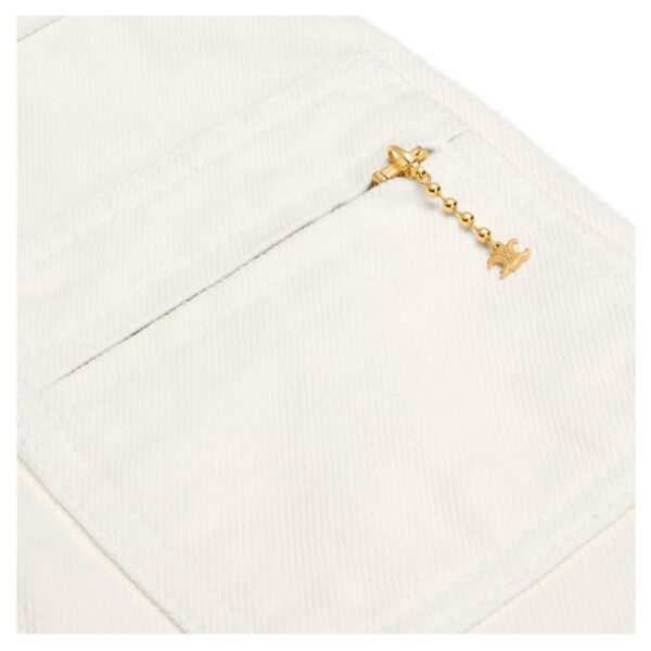 CELINE JANE JEANS IN OPTIC WHITE WASH DENIM - Image 4