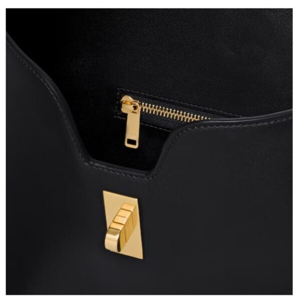 CELINE MEDIUM CAMILLE 16 SOFT BAG IN SMOOTH CALFSKIN BLACK - Image 6