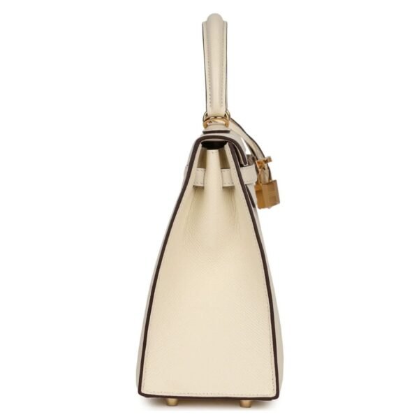HERMÈS KELLY SELLIER 25 NATA EPSOM GOLD HARDWARE - Image 4