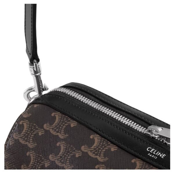 CELINE MINI BOSTON IN TRIOMPHE CANVAS AND CALFSKIN - Image 4