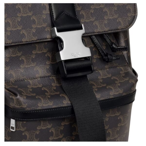 CELINE BACKPACK IN TRIOMPHE CANVAS AND CALFSKIN - Image 4