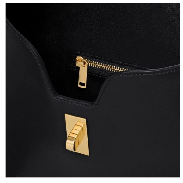 CELINE MEDIUM CAMILLE 16 SOFT BAG IN SMOOTH CALFSKIN BLACK - Image 6