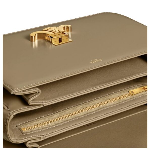 CELINE CLASSIQUE TRIOMPHE BAG IN SHINY CALFSKIN BROWN SEPIA - Image 11