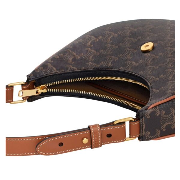 CELINE MEDIUM AVA TRIOMPHE BAG IN TRIOMPHE CANVAS AND CALFSKIN - Image 4