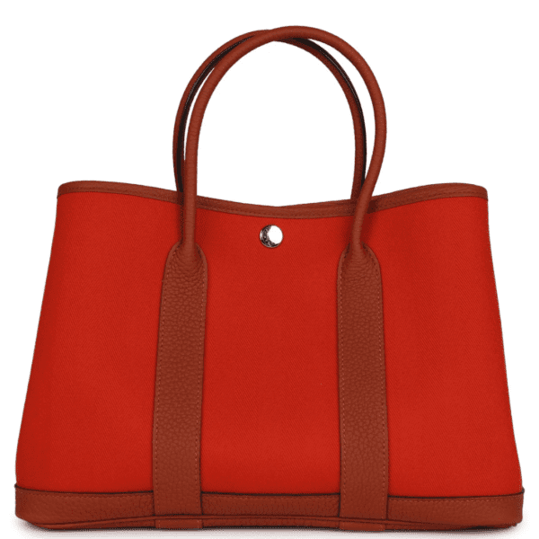 HERMÈS GARDEN PARTY 30 TERRE BATTUE AND CUIVRE TOILE CANVAS AND NEGONDA PALLADIUM HARDWARE - Image 2