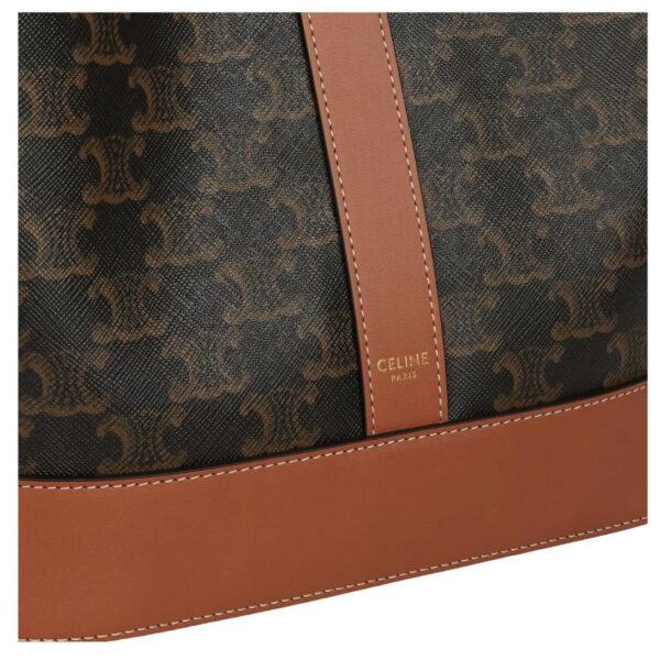CELINE MEDIUM BUCKET IN TRIOMPHE CANVAS AND CALFSKIN - Image 4