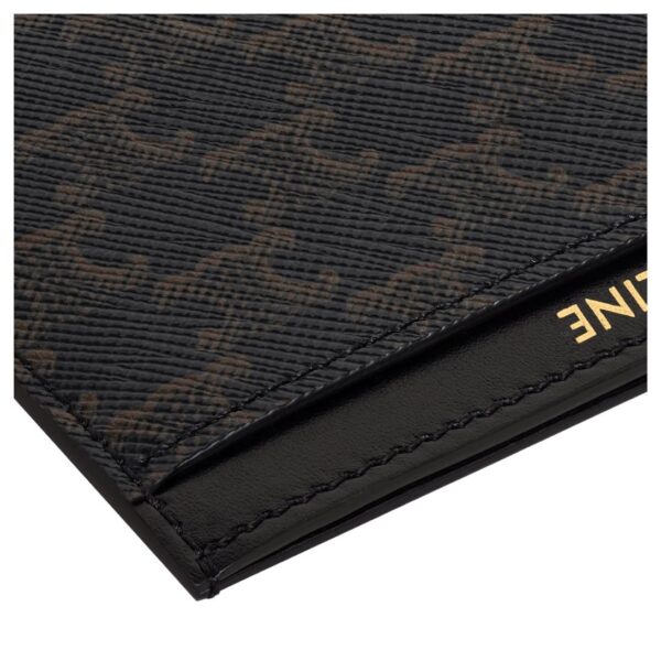 CELINE CARD HOLDER IN TRIOMPHE CANVAS AND CALFSKIN - Image 4
