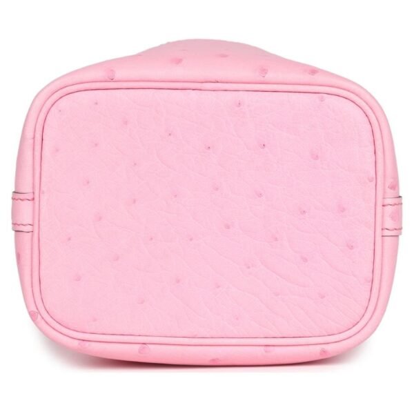 HERMÈS MICRO PICOTIN LOCK 14 BUBBLEGUM OSTRICH PALLADIUM HARDWARE - Image 4