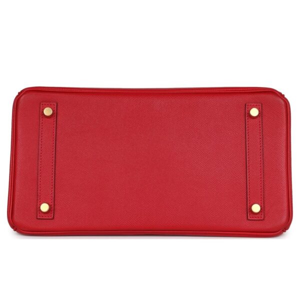 PRE-OWNED HERMÈS BIRKIN 30 ROUGE CASAQUE EPSOM GOLD HARDWARE - Image 4