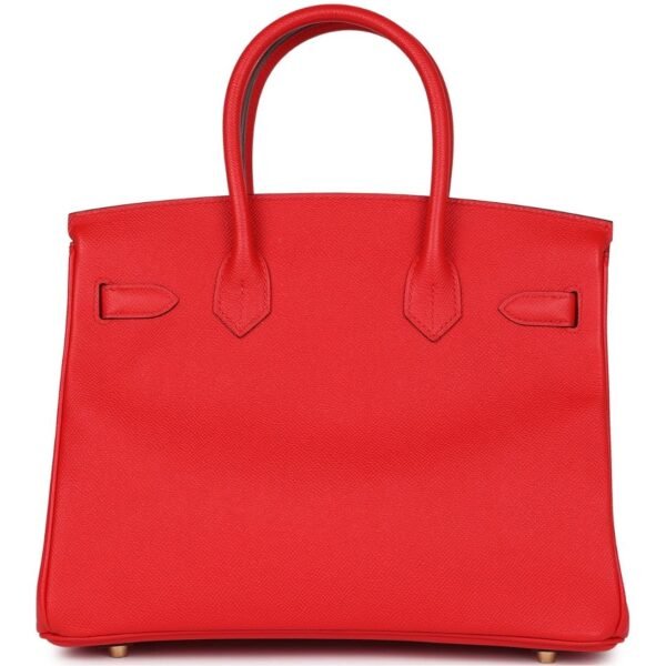 PRE-OWNED HERMÈS BIRKIN 30 ROUGE DE COEUR EPSOM GOLD HARDWARE - Image 4