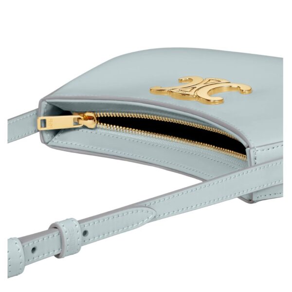 CELINE MEDIUM TILLY BAG IN SHINY CALFSKIN ICE BLUE - Image 5