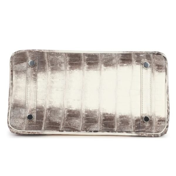HERMÈS BIRKIN 25 HIMALAYA NILOTICUS CROCODILE PALLADIUM HARDWARE - Image 4