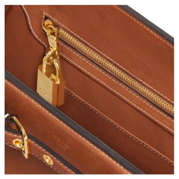 CELINE CONTI BAG IN NATURAL CALFSKIN TAN - Image 5