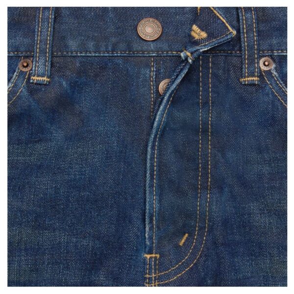CELINE KURT JEANS IN INDIGO DARK STONE WASH DENIM - Image 4