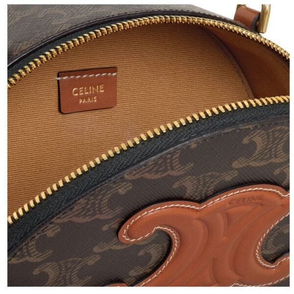 CELINE HALF MOON CASE IN TRIOMPHE CANVAS AND CALFSKIN - Image 4